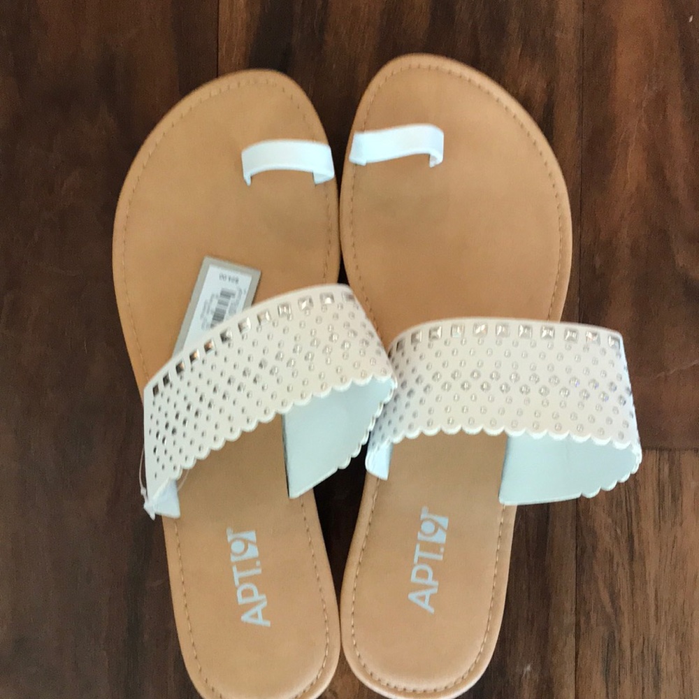 Apt 9 white sandals